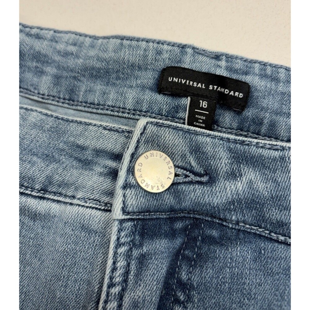 Universal Standard High Rise Straight Crop Jeans Size 16 Stretch - Picture 7 of 7